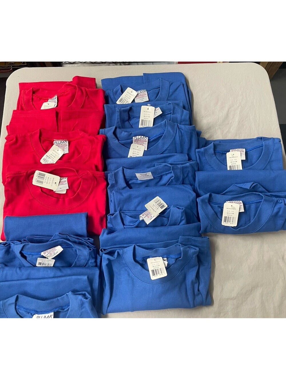 13 VTG Pluma Mens M Heavyweight Cotton T-shirts Short Sleeve Made USA
